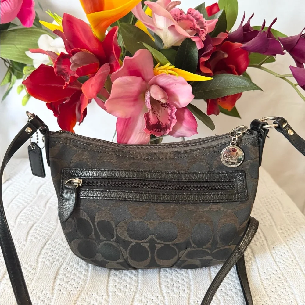 Coach Black/Brown Signature Crossbody Bag